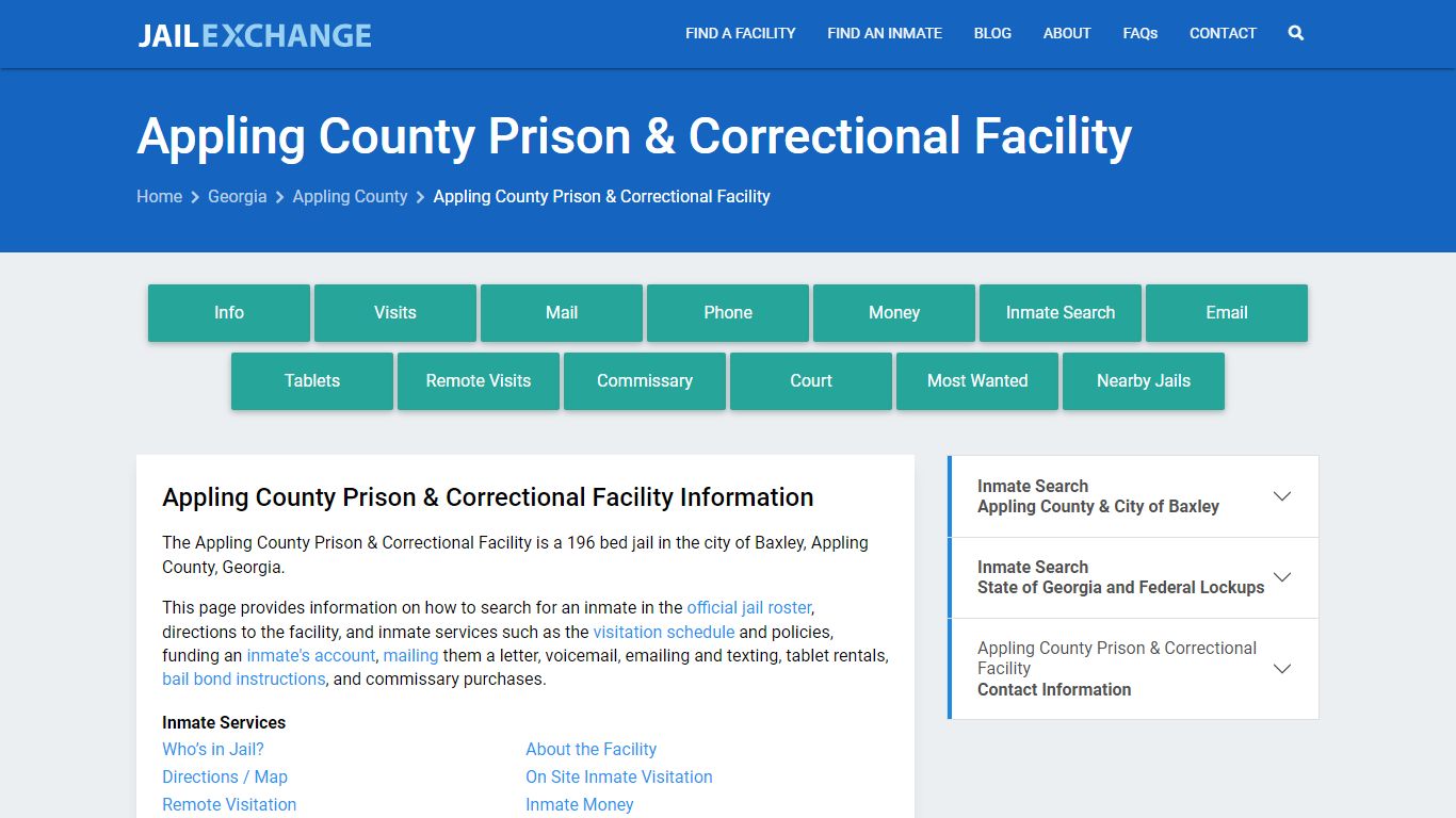 Appling County Prison & Correctional Facility - Jail Exchange