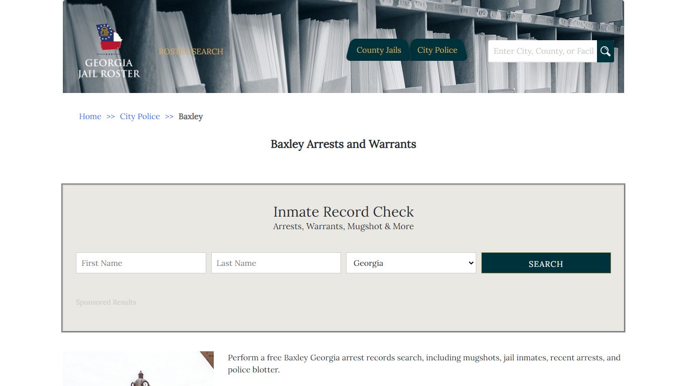 Baxley Arrests and Warrants | Georgia Jail Inmate Search